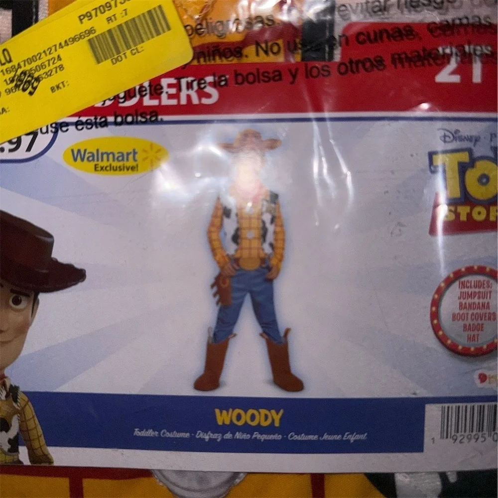 Disney Pixar Toy Story Woody Toddler Costume Set Boys 2T 5-Piece Outfit sheriff